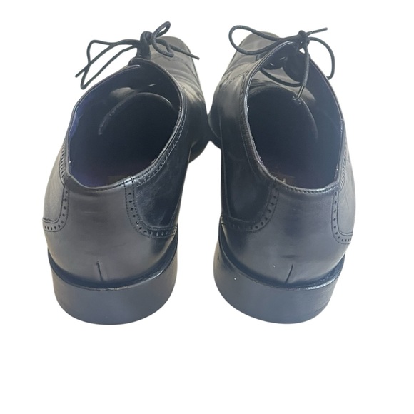 Men's Black Leather Dress Shoes - Picture 6 of 16